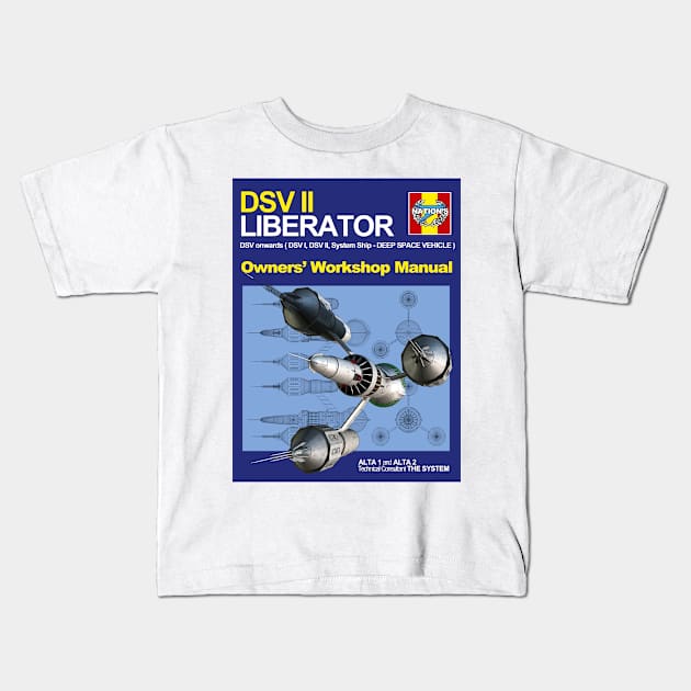 Blake's 7 Liberator Kids T-Shirt by GaudaPrime31